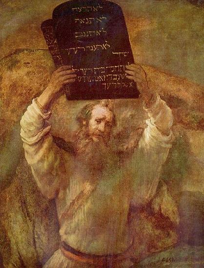 Rembrandt Peale Moses mit den Gesetzestafeln oil painting picture